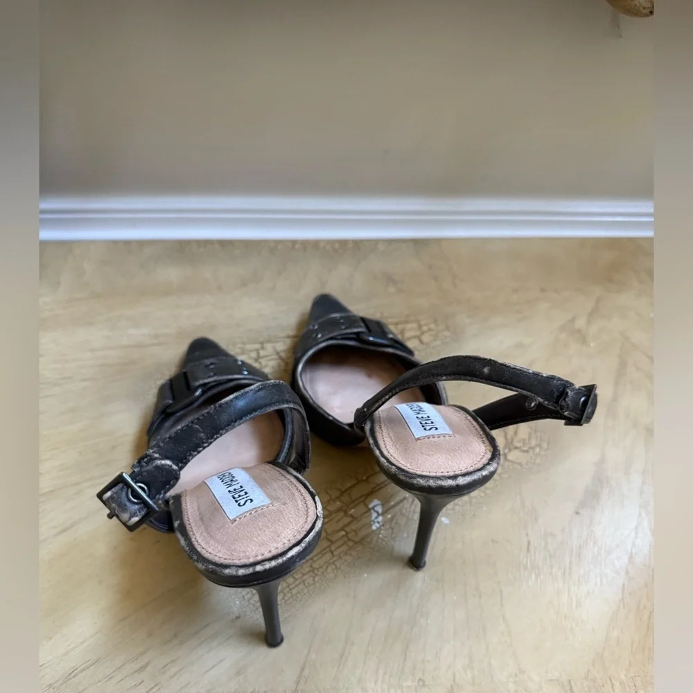Steve Madden Dillon Distressed Slingback Stiletto Heels